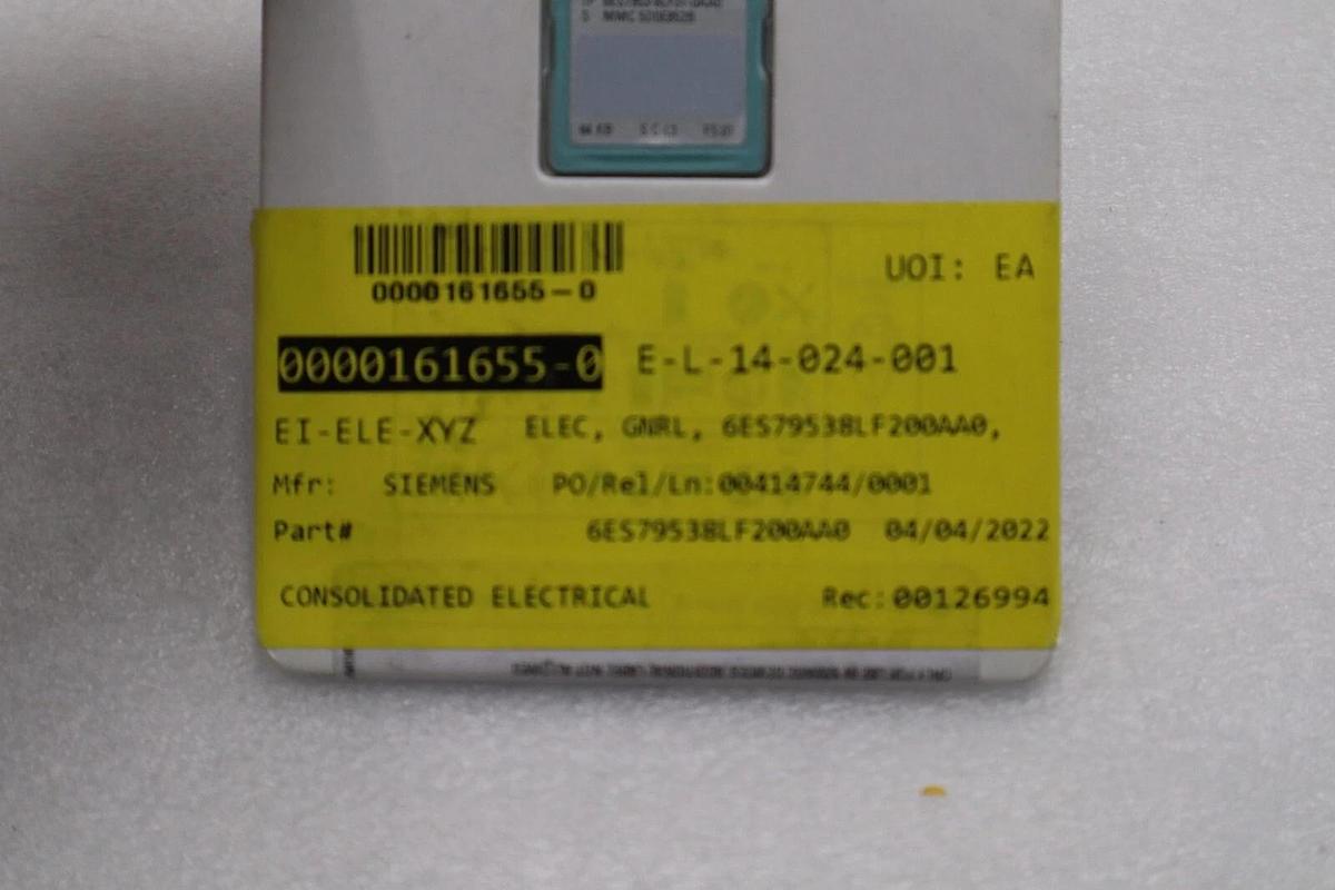 NEW Siemens SIMATIC S7-300 6ES7 953-8LF31-0AA0 64KB Memory Card STOCK G1A