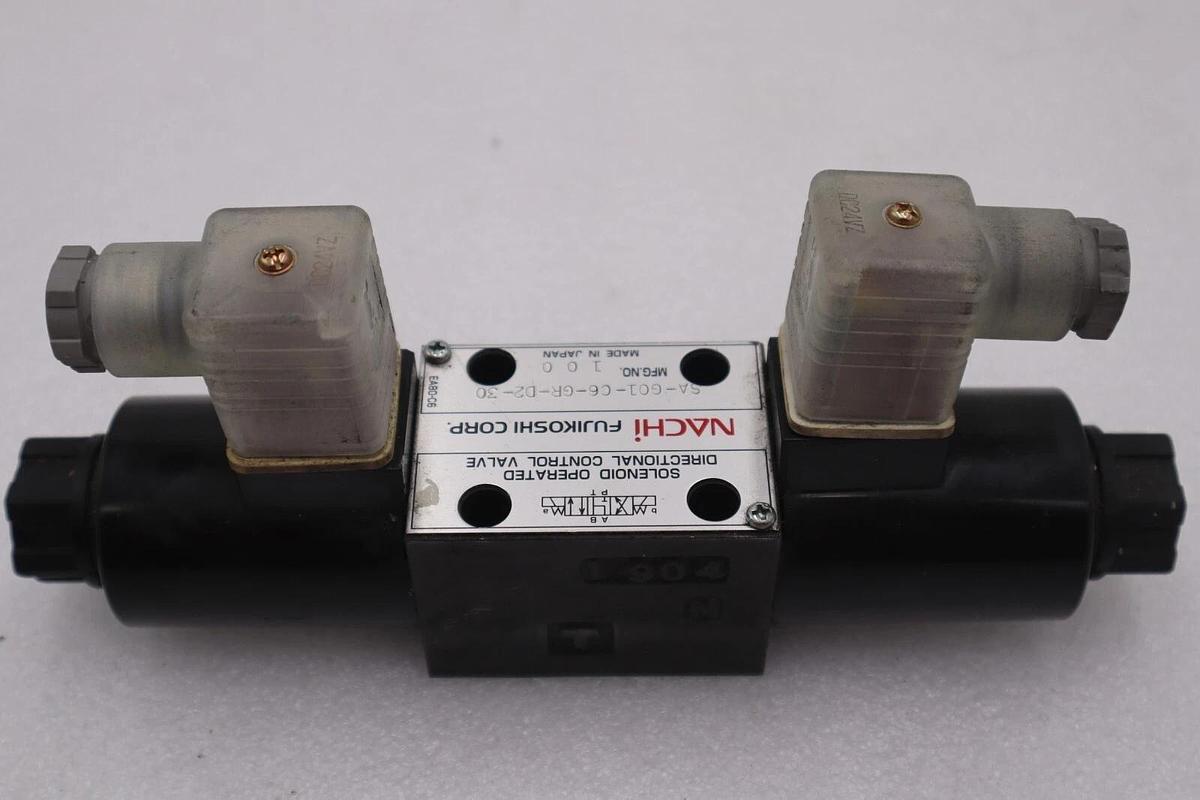 Used NACHI SA-G01-C6-GR-D2-30 SOLENOID OPERATED CONTROL VALVE STOCK #K-1896