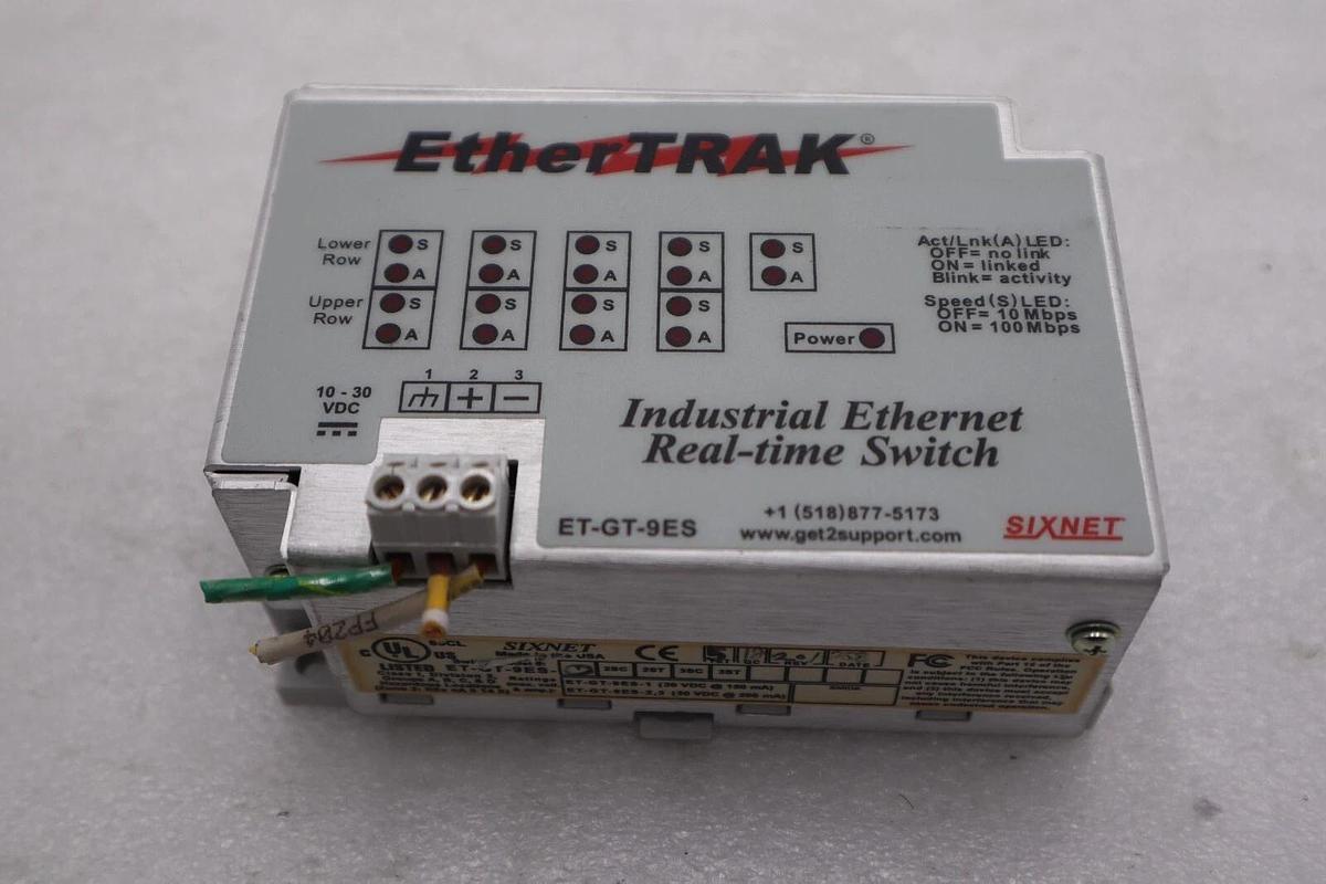 Used Sixnet Model: ET-GT-9ES Real-time Industrial EtherTRAK Switch STOCK L-272-C