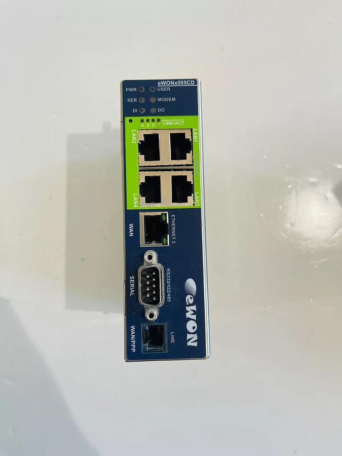 Used eWON Global Industrial LAN/Modem Router, 4x 10/100Mb, 3G+, 12-24VDC #K-831