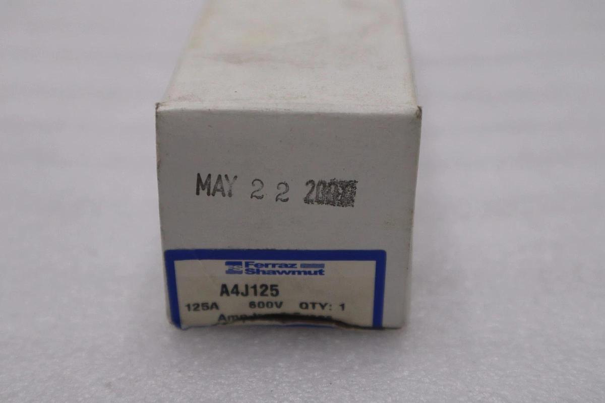 Used NEW FERRAZ SHAWMUT A4J125 FUSE 125AMP 600V - STOCK H-1678A