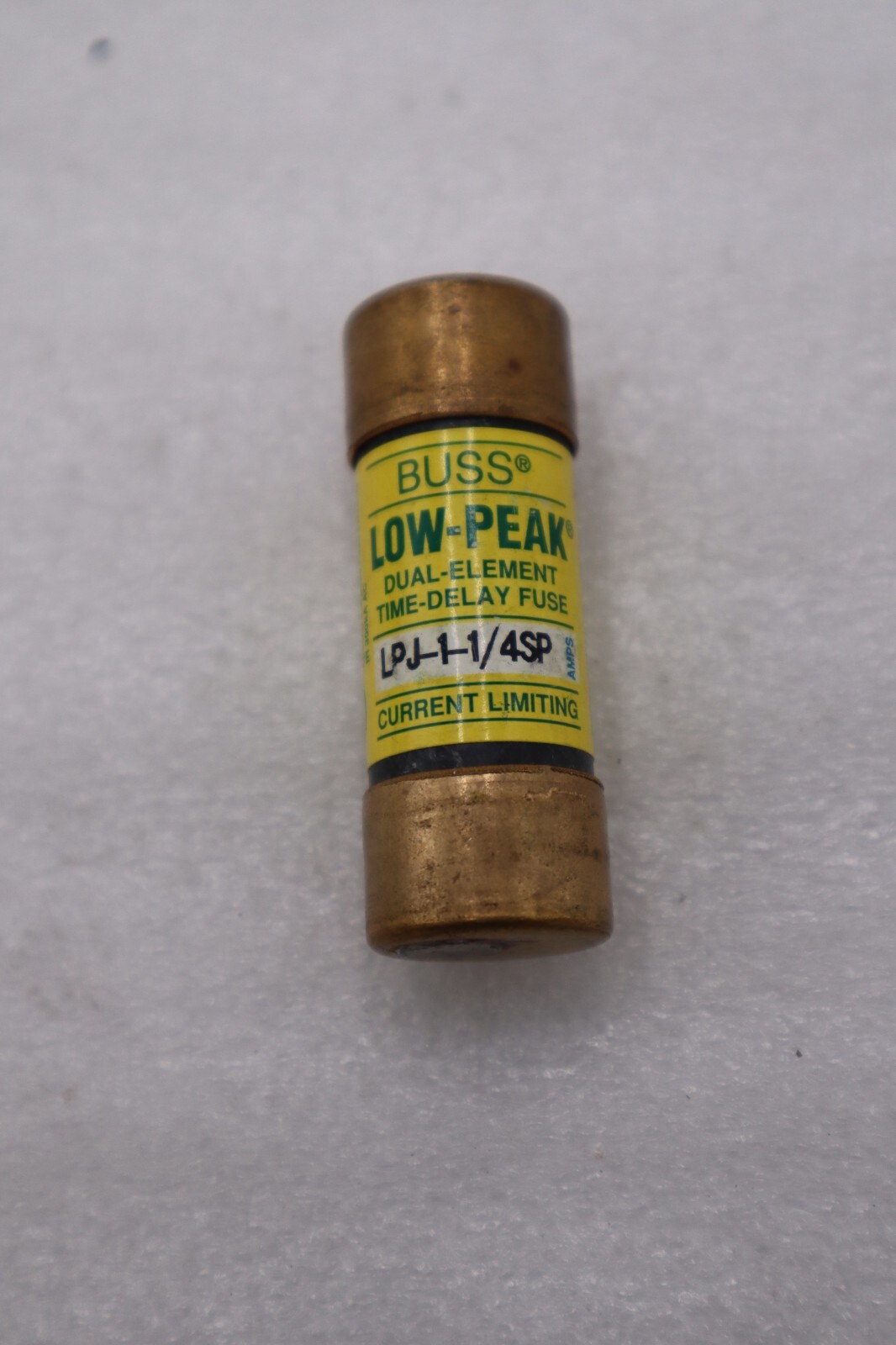 Used Cooper Bussmann LPJ-1-1/4SP, 1-1/4A 600V Cartridge Fuse (LOT OF 16 UNITS)