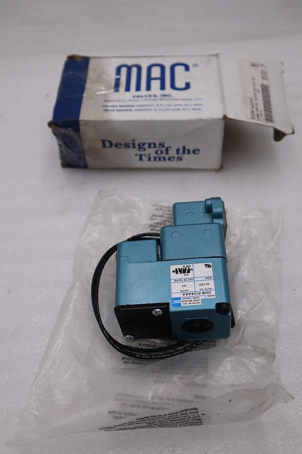 NEW MAC 250B-612AAAA SOLENOID VALVE 24VDC 25-150PSI 8.5WATT STOCK H1206