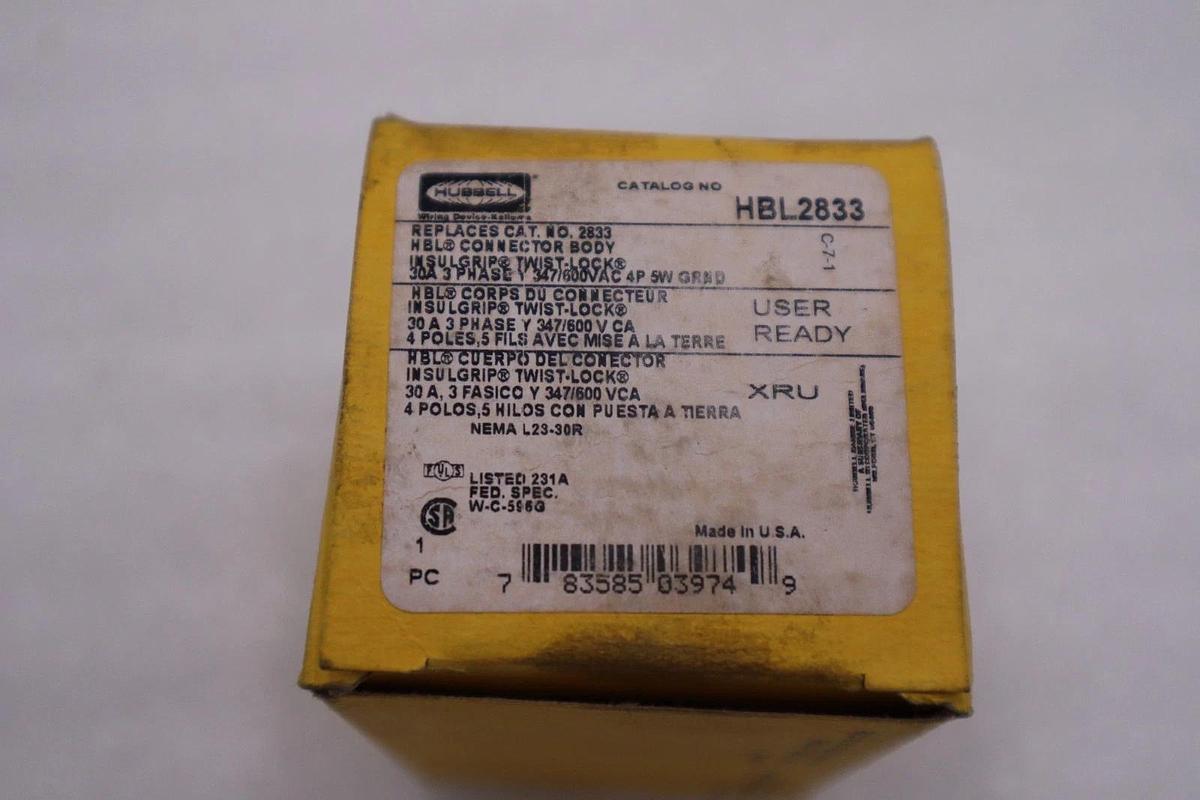 Used HUBBELL HBL2833 / HBL2833 - NEW IN BOX - STOCK H467A