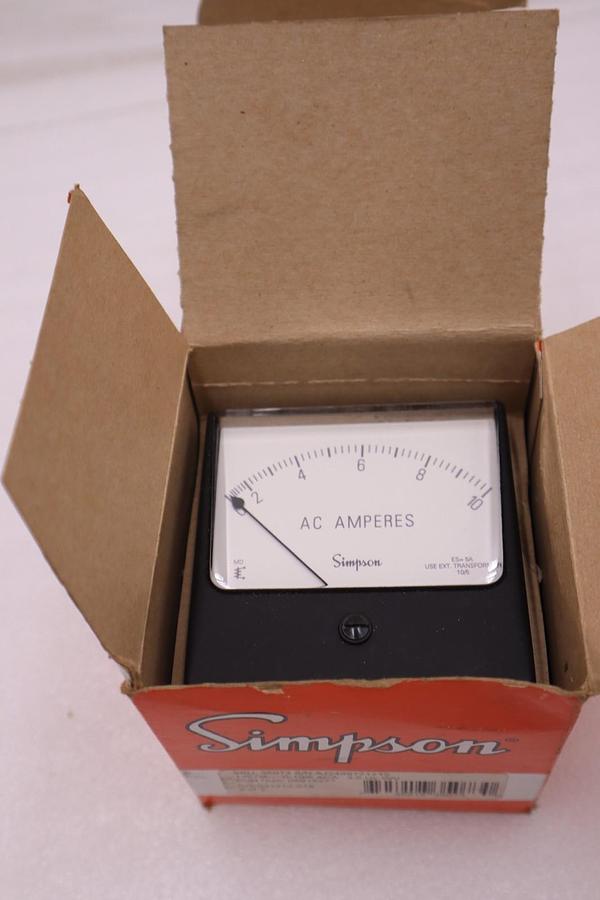 Used NEW SIMPSON 35073 / 35073 ANALOG PANEL METER MODEL 1357 RANGE 0-5 ACA STK H437A