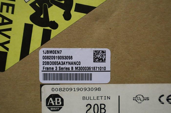 NEW ALLEN BRADLEY 20BD065A3AYNANC0 POWERFLEX 700 AC DRIVE 50HP STOCK 2275C