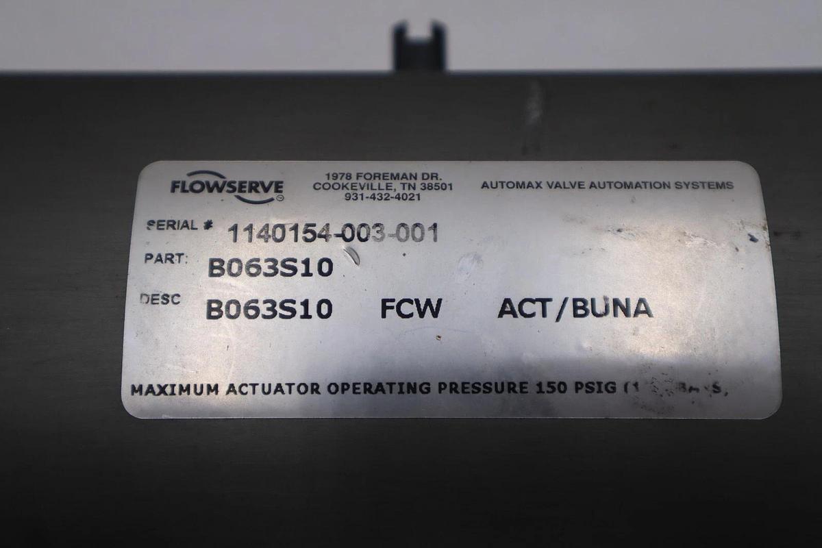 Used FLOWSERVE AKH2A 1" PEA BODY/BALL  PART B063S10 STOCK M-80