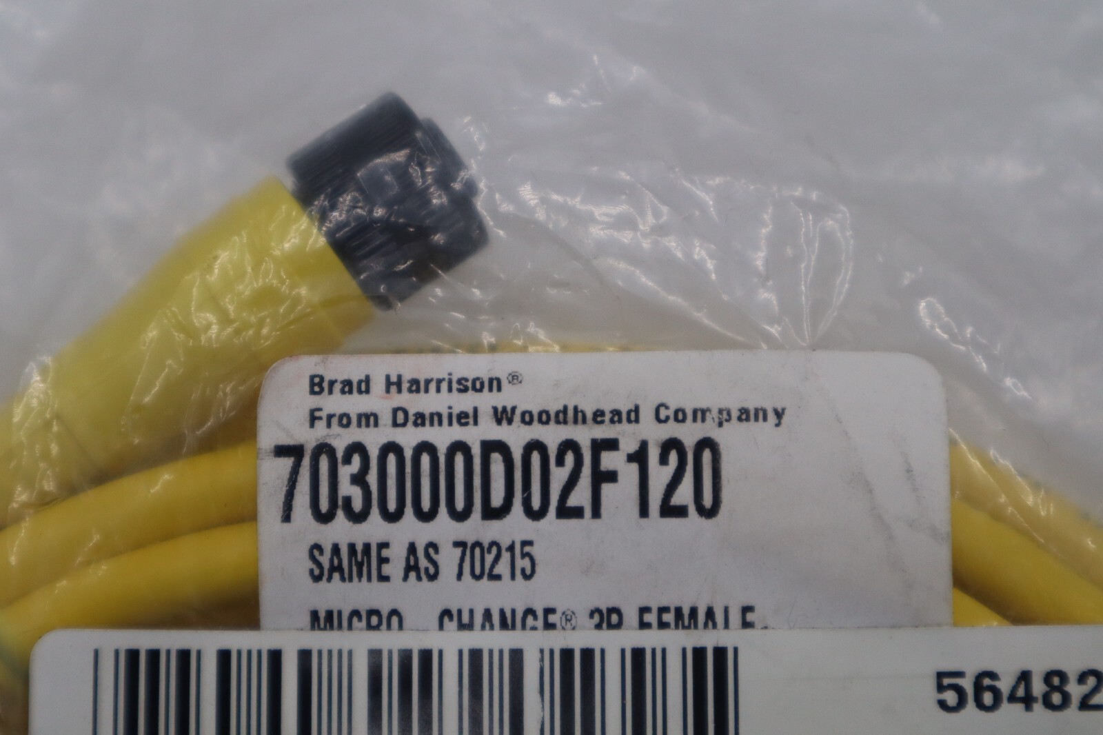BRAD NEW HARRISON 703000D02F120 SINGLE END MICRO CHANGE CORDSET NEW STOCK G947A