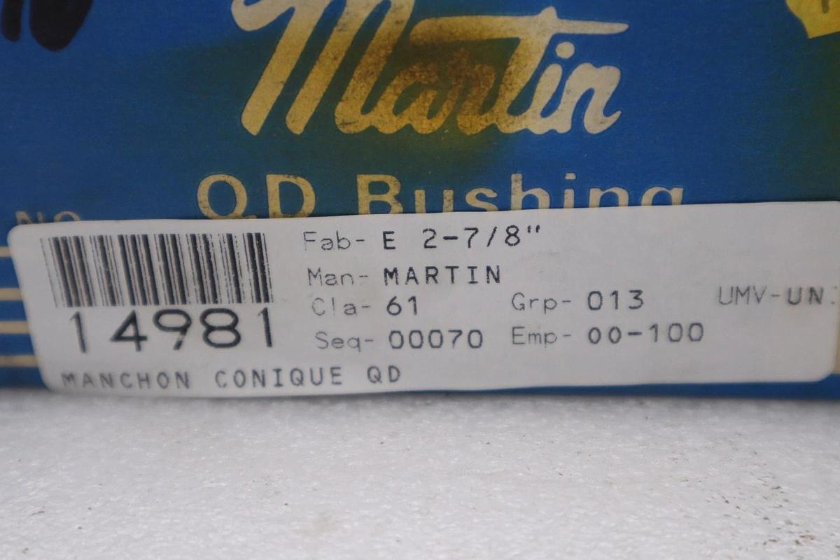 LOT OF 2 -- NEW OPEN BOX Martin E 2 7/8  QD Bushing STK GF996