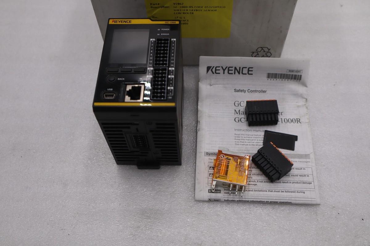 Keyence GC-1000 Industrial Safety Controller Ethernet LCD STOCK 1416CC