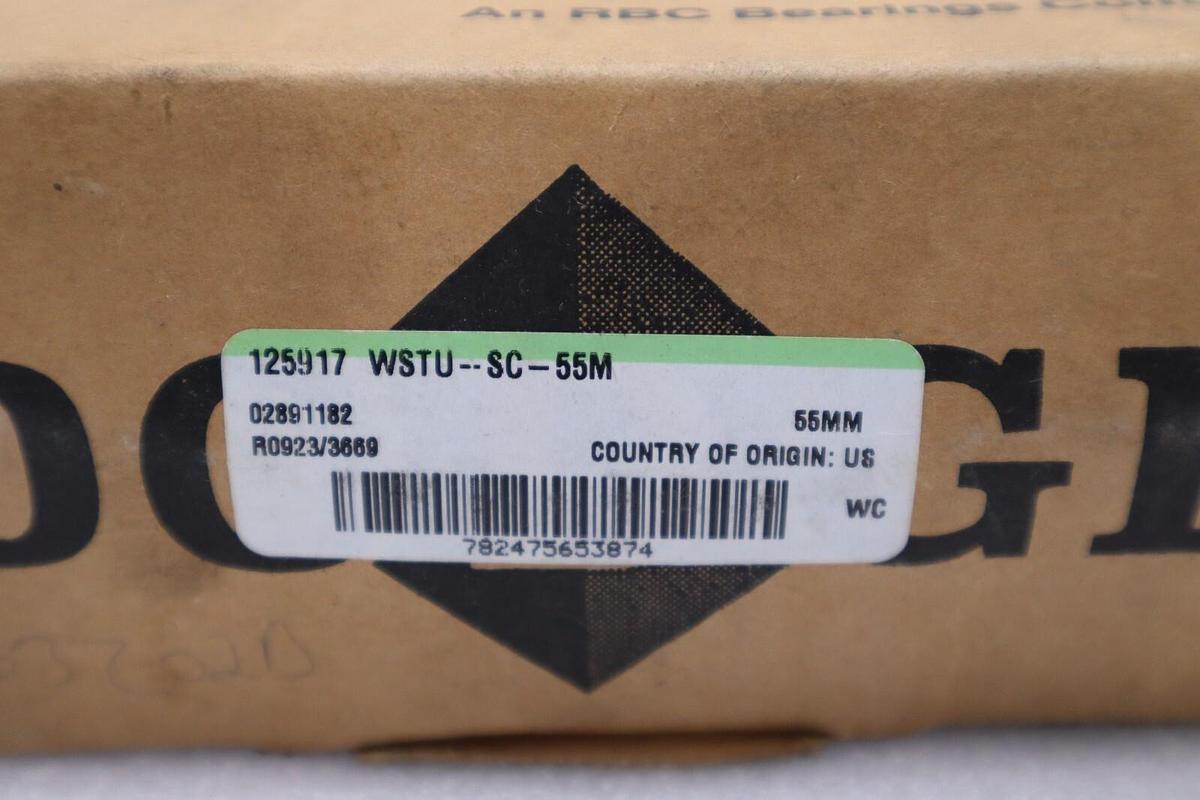 Dodge WSTU-SC-55M Screw Ball Bearing 125917 55 mm Dia Bore NEW STOCK H469A