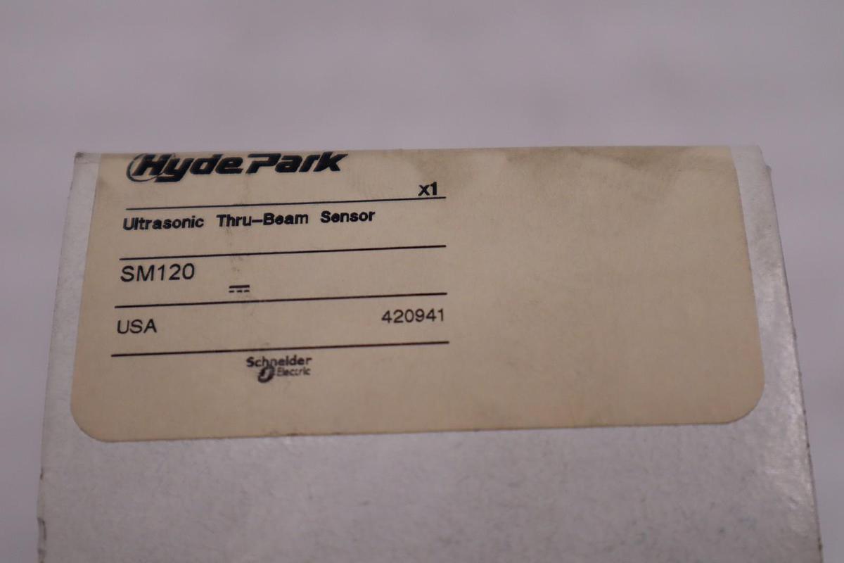 SCHNEIDER ELECTRIC SM120 THRU BEAM TRANSMITTER 15 VDC 60 MA MICROSONIC #H693A