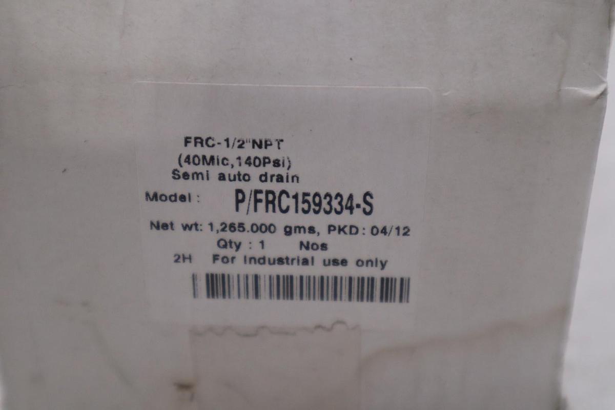 Groz Frc159334-S Filter/Regulator, 1/2Innpt, 106Cfm, 145 Psi - STOCK 3271A