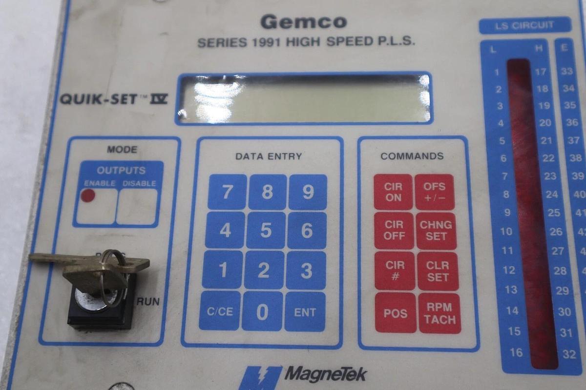 Used Gemco Magnetek 1991-KP Quick Set IV High Speed P.L.S. Controller STOCK K-3571
