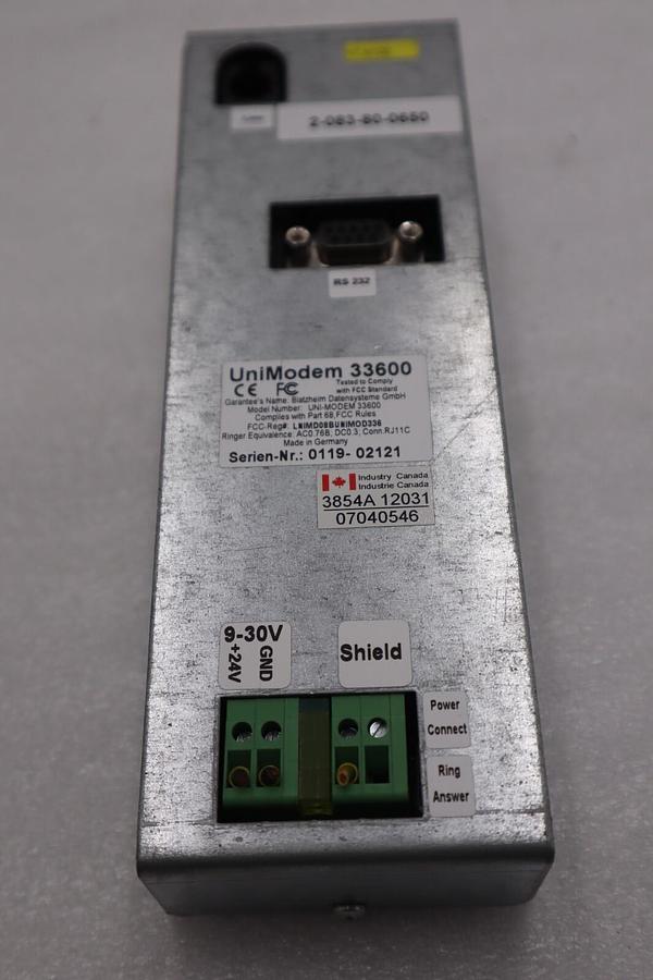Used Unimodem UNI-MODEM 33600 STOCK K-683-C