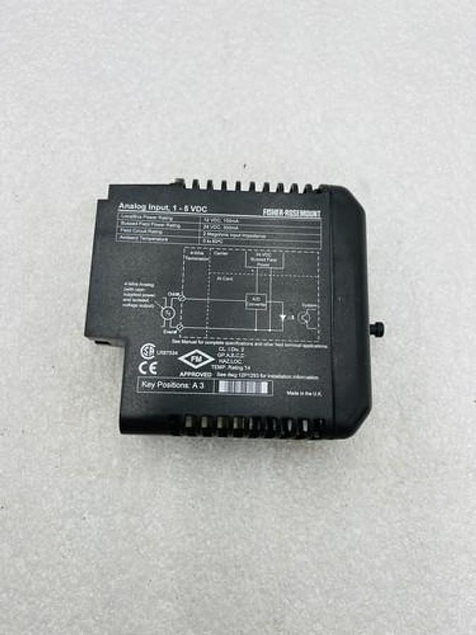 Used EMERSON DELTAV KJ3002X1-BD1 ANALOG INPUT 1-5 VDC #K-2531