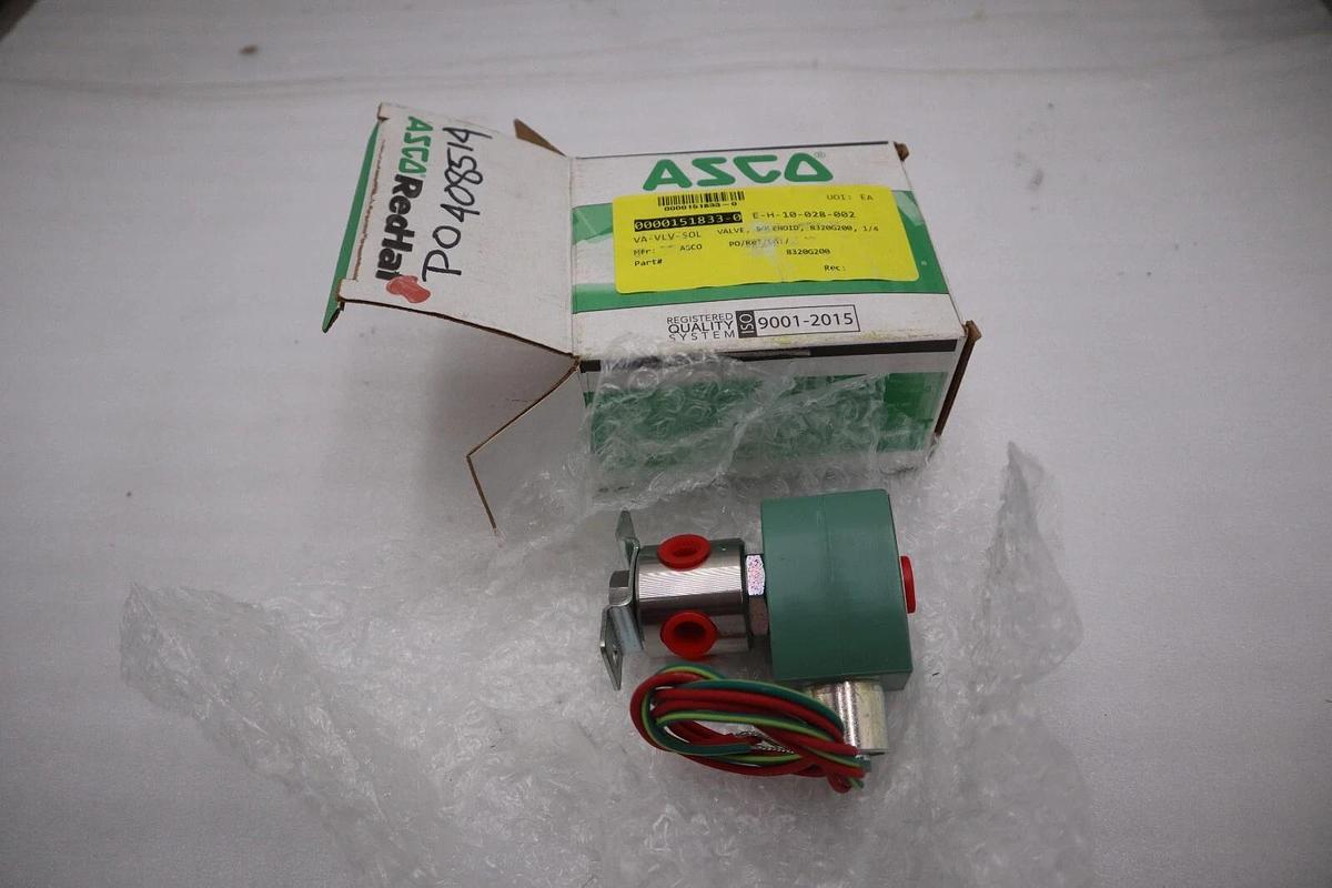 NEW ASCO 8320G200 3-Way STAINLESS SOLENOID VALVE 1/4" 120Vac STOCK G565