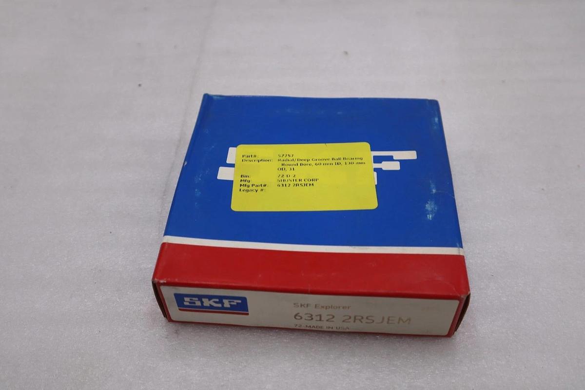 SKF Explorer 6312 2RSJEM Bearing - NEW IN BOX - STOCK 5599CC