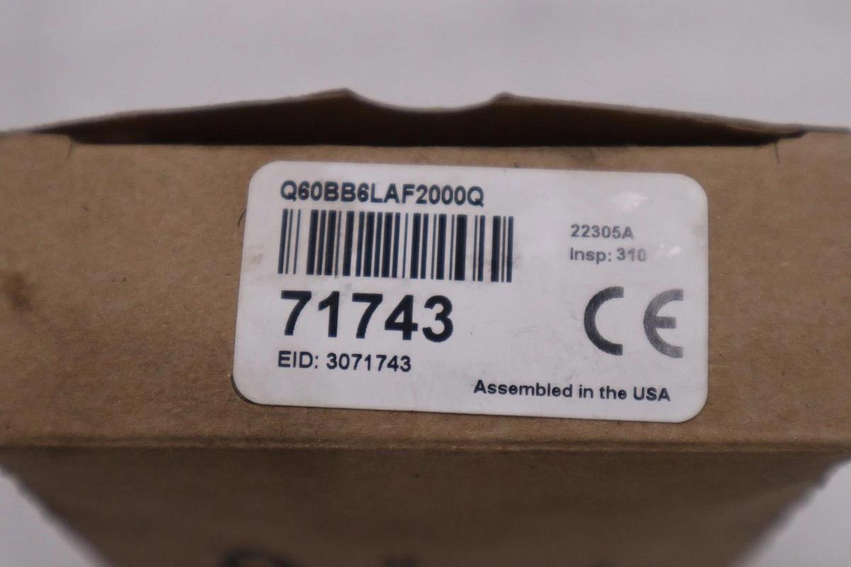 Used BANNER ENGINEERING Q60BB6LAF2000Q 71743 30VDC - STOCK K769CC