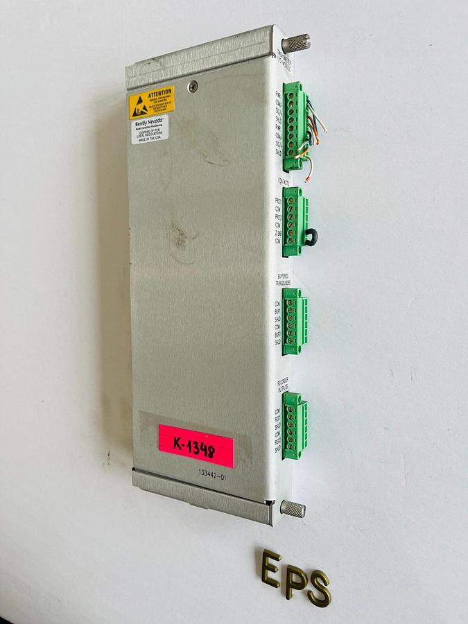 Used BENTLY NEVADA TACHOMETER I/O MODULE 133442-01 #K-1348