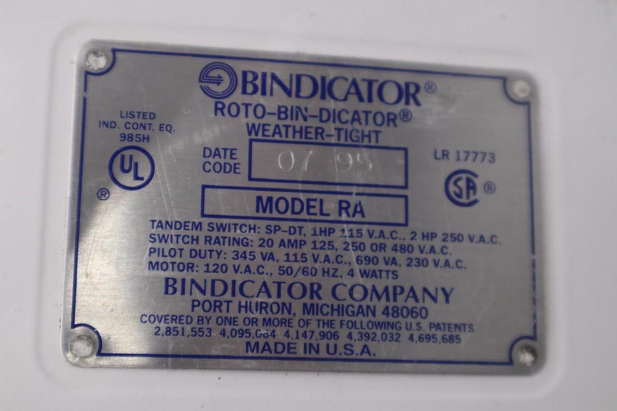 Used BINDICATOR MODEL RA DATE CODE 07-95 - NEW NO BOX - STOCK GF397
