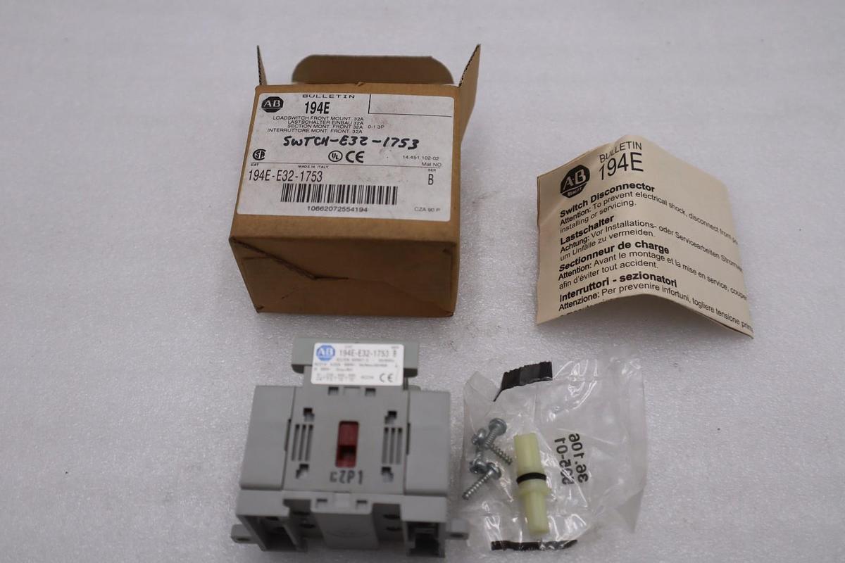 Used NEW OPEN BOX AB 194E-E32-1753 ALLEN BRADLEY LOAD SWITCH STK GF149A