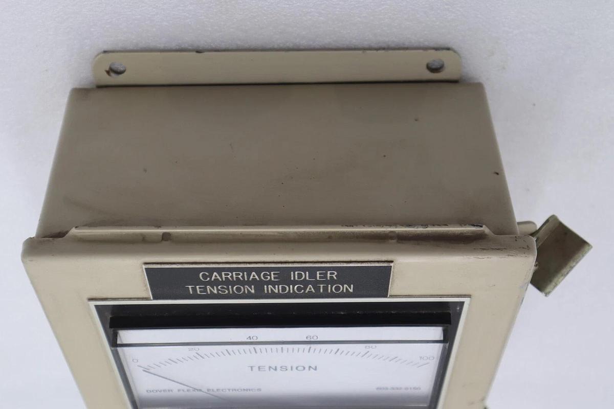 Used Dover Flexo Electronics Model T15 Carriage Idler Tension Indicator #4116