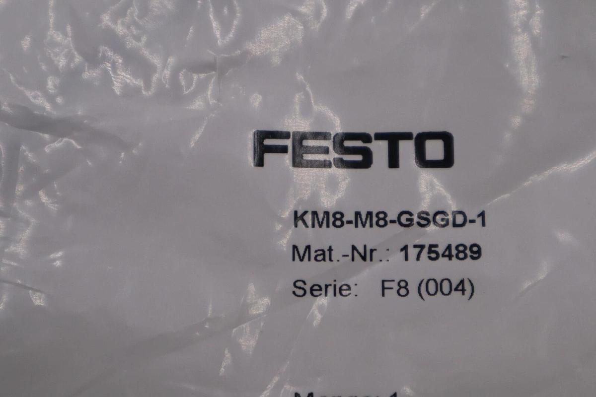 Used NEW Festo KM8-M8-GSGD-1 Connecting Cable. PN: 175489 STOCK L-215-C