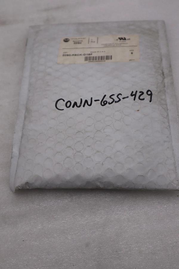 Used LOT OF 2 - ALLEN BRADLEY 2090-K6CK-D15F LOW-PROFILE CONNECTOR KIT - STOCK GF293A