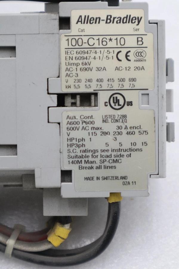 Used Allen Bradley 140M-D8N-C16/ 100-C16*10 Motor Circuit Protector STOCK 3987-A