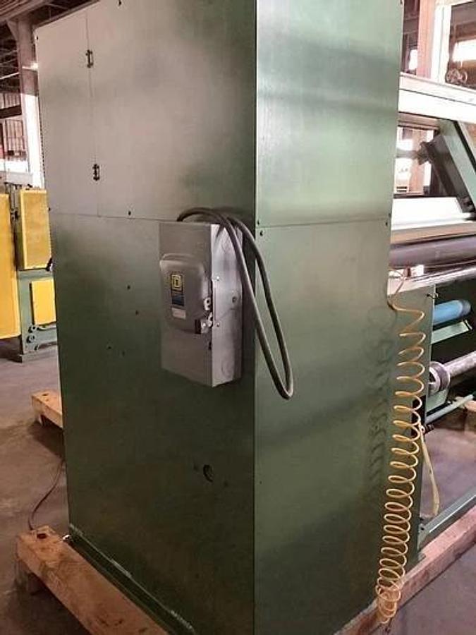 Used 62" WIDE SHAR MANUFACTURING CENTERWIND INSPECTION AND REWIND MACHINE