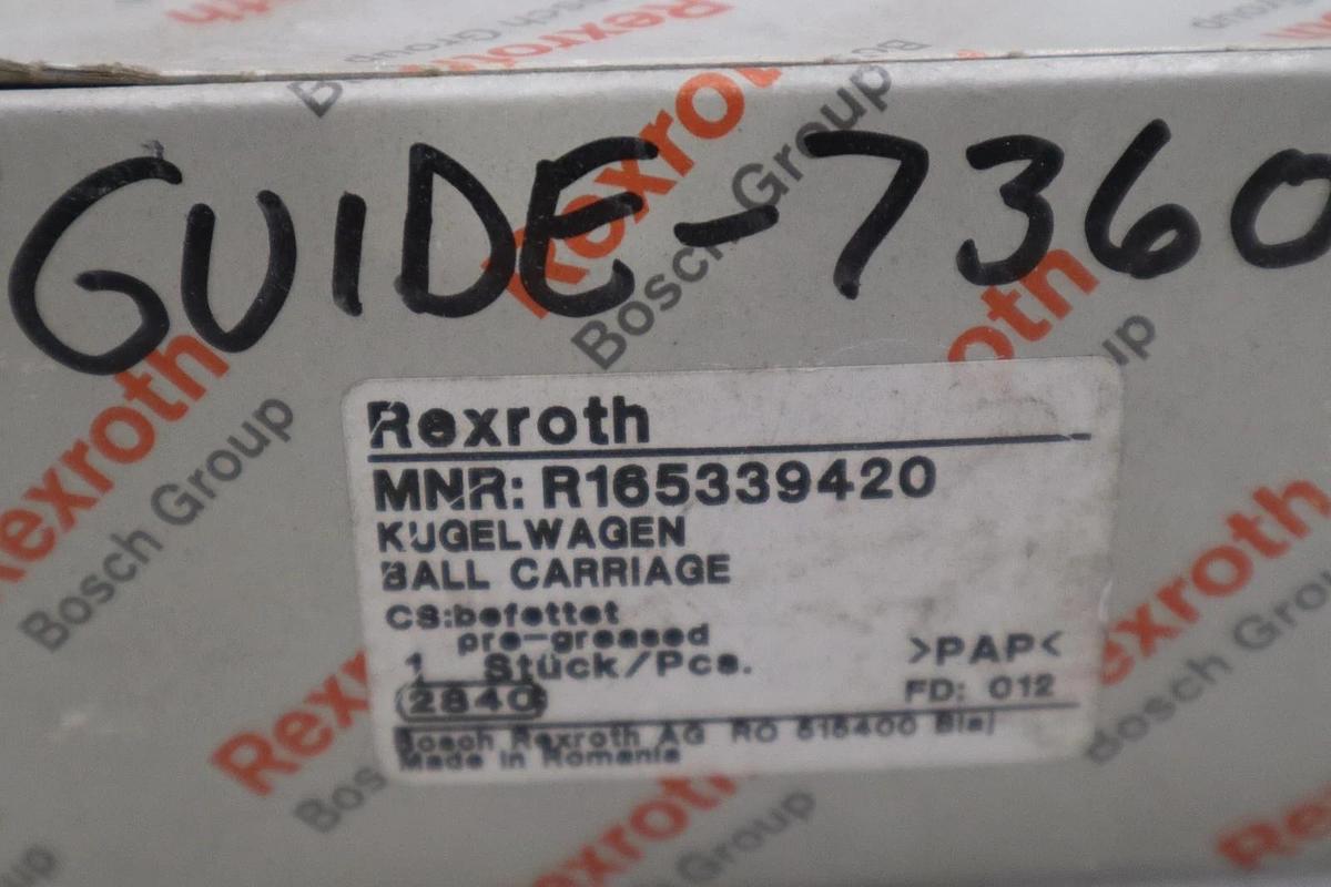 NEW IN BOX Rexroth R165339420 Slider Guide Rail STOCK GF88A