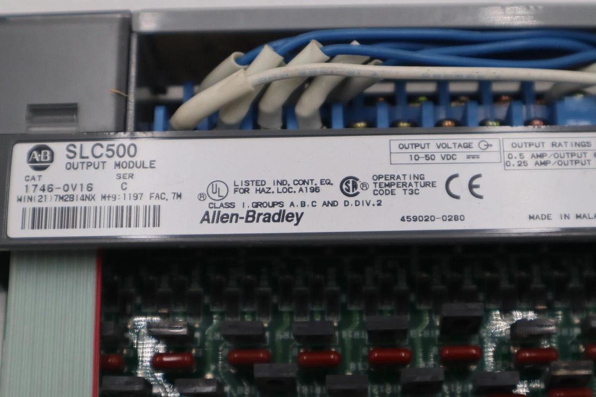 Used Allen Bradley 1746-OV16 Ser. C Output Module SLC 500 1746OV16 AB STOCK K-677-C