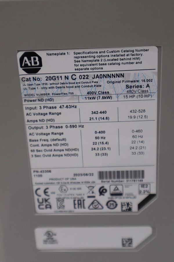 NEW Allen-Bradley AB 20G11NC022JA0NNNNN New In Box STOCK 4938