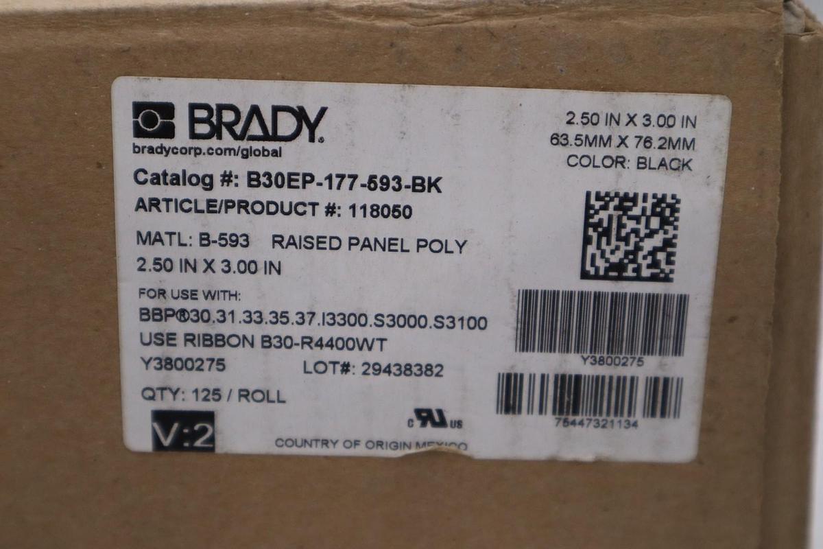 NEW IN BOX BRADY B30EP-177-593-BK BLACK RIBBON CARTRIDGE STOCK H370