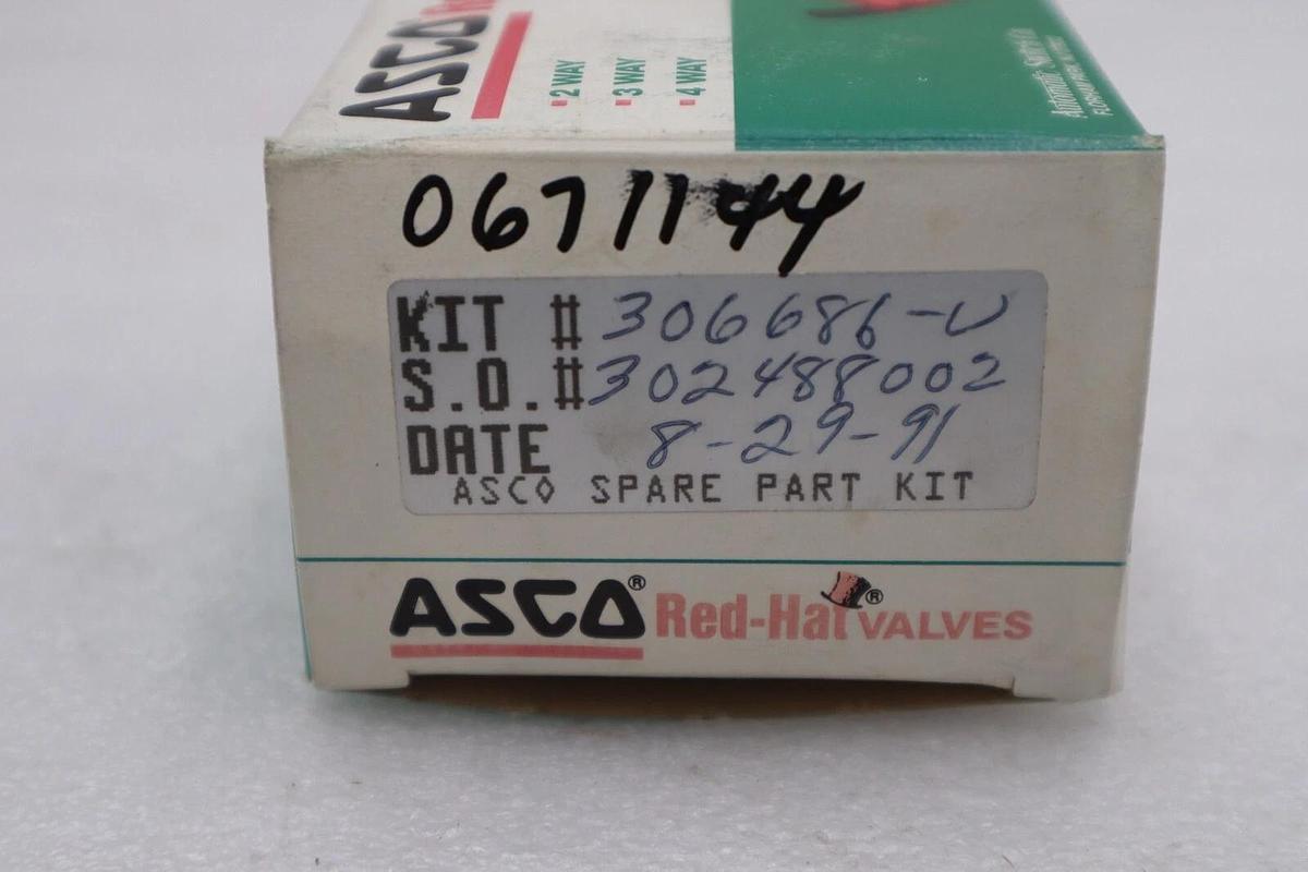 Used NEW ASCO 306686-U REBUILD KIT 8302 AC VALVE PART STOCK G822A
