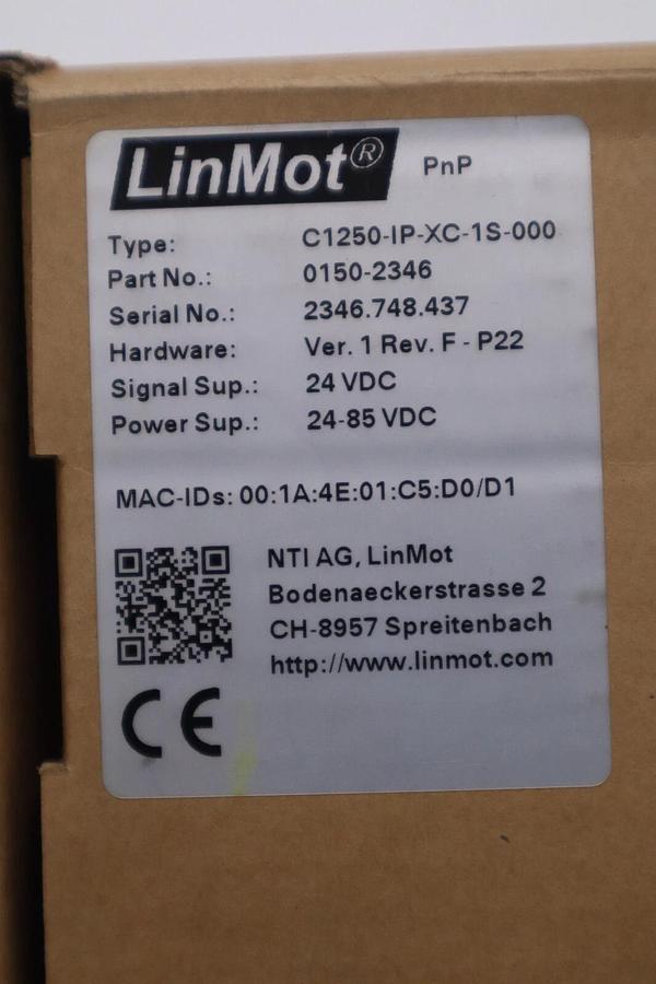 LINMOT TYPE C1250-IP-XC-1S-000 PART NO. 0150-2346  SERVO DRIVE NEW UNIT #311-C