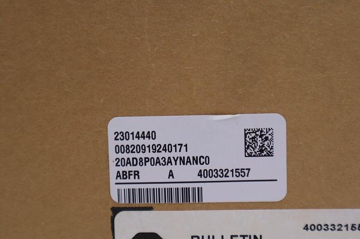 NEW Allen-Bradley 20AD8P0A3AYNANC0 SER A Powerflex AC Drive 5 HP STOCK 3139