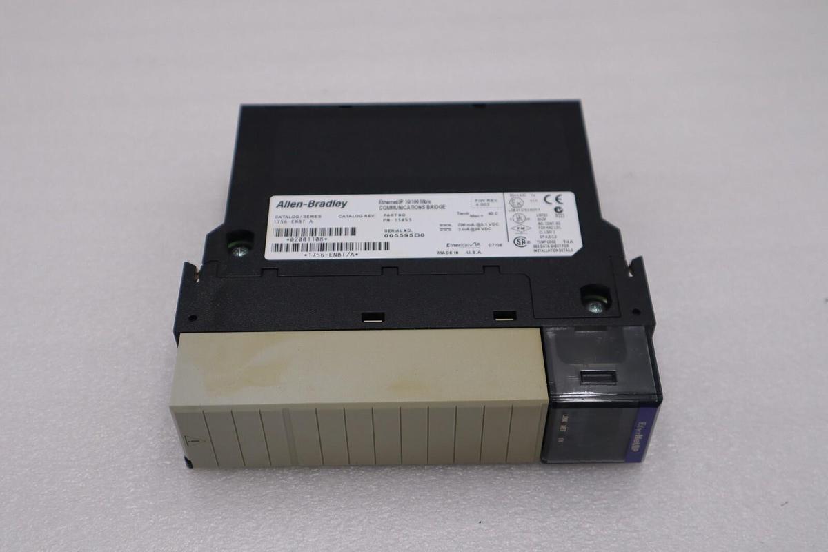 Used Allen Bradley 1756-ENBT Ser. A EtherNet/IP Communications Module STOCK 848C