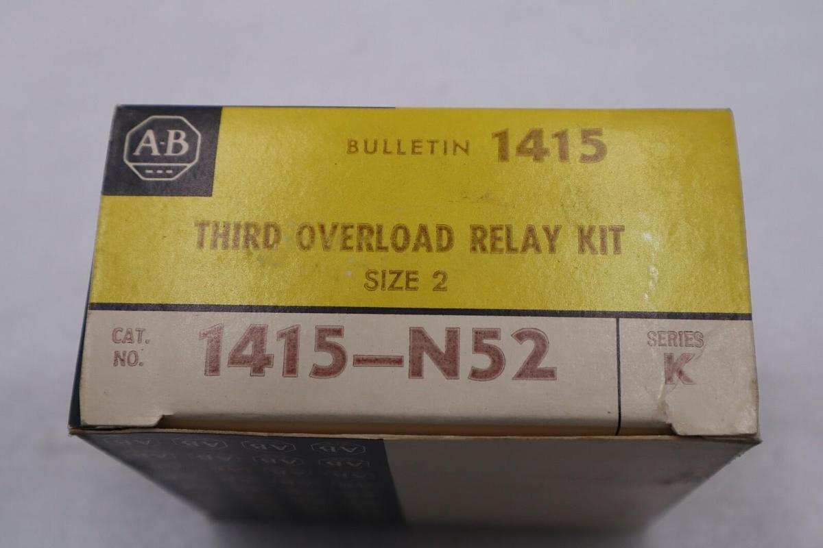 Used NEW OPEN BOX A-B Allen Bradley 1415-N52 Third Overload Relay Kit STOCK 5486