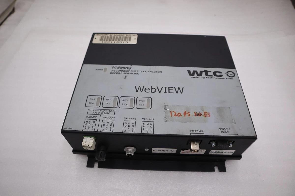 Used WTC WELDING TECHNOLOGY CORP 986-0051E WEBVIEW MODULE WEBVIEW STOCK H1707