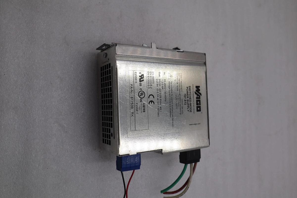 Used WAGO 787- 612 SWITCHED MODE POWER SUPPLY CLASSIC 1-PHASE STOCK L-165-A