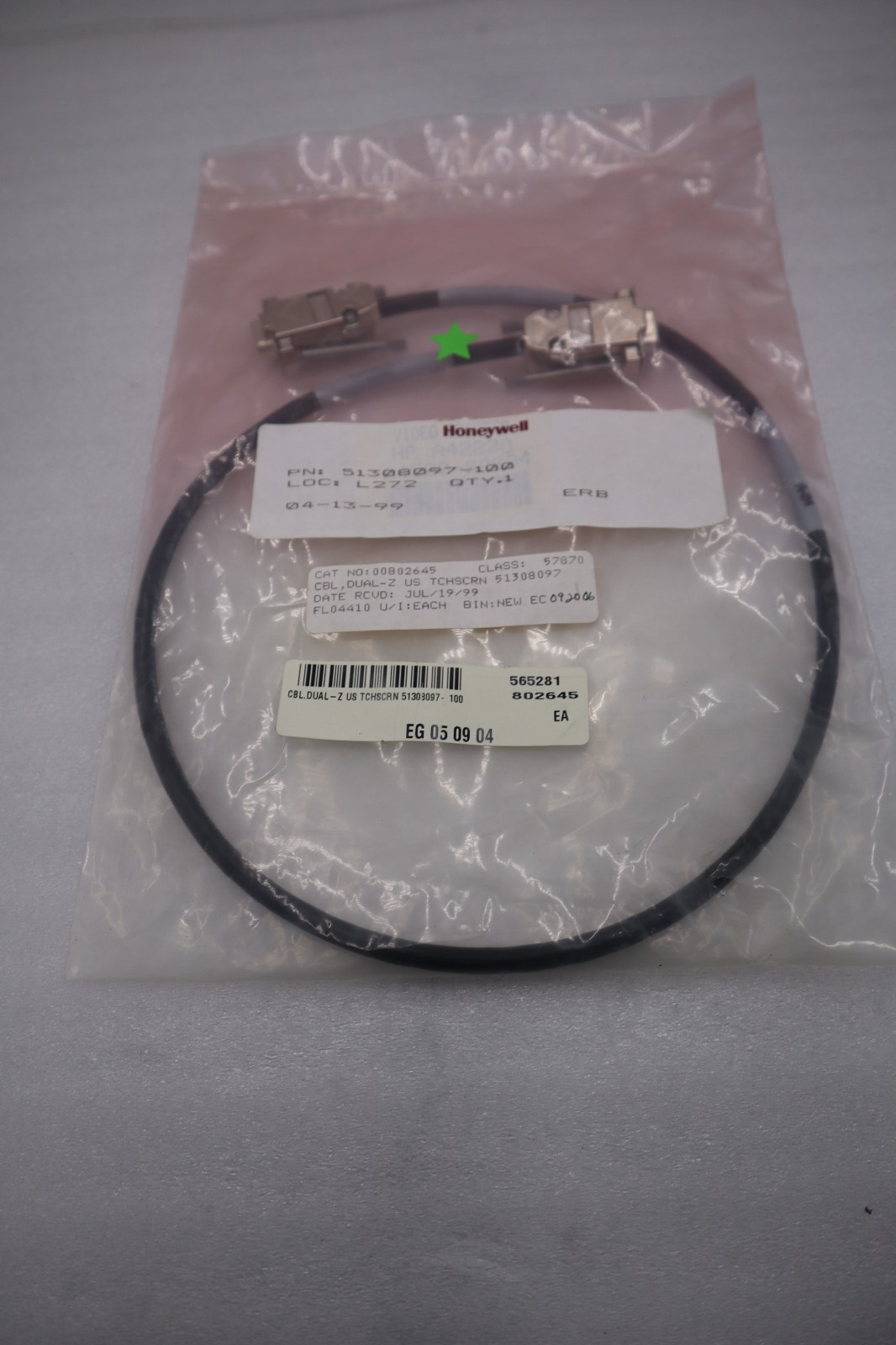 Used HONEYWELL 51308097-100 TOUCHSCREEN CABLE NEW OPEN BOX STOCK G967A