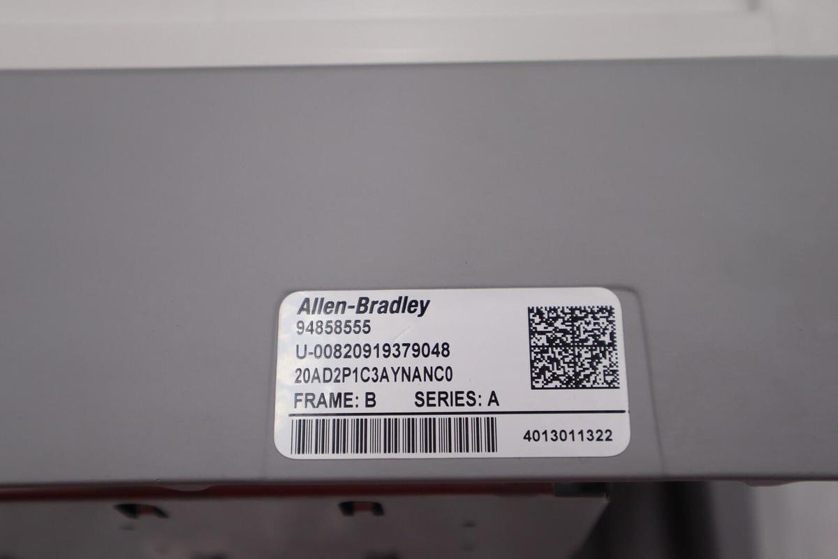 ALLEN-BRADLEY 20AD2P1C3AYNANC0 POWERFLEX 70 1 HP AC DRIVE SERIES B STOCK #2800