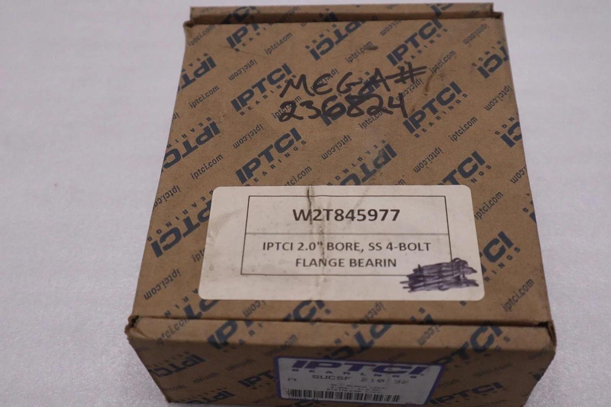 Used IPTCI SUCSF210-32 BEARING 4 BOLT 2" BORE STAINLESS STEEL - STOCK GF310