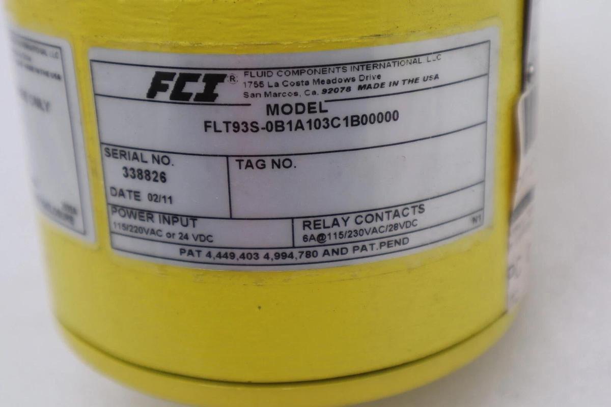 FCI FLUID COMPONENTS INTERNATIONAL FLT93A-0B1A103C1B00000 NEW STOCK 025-A