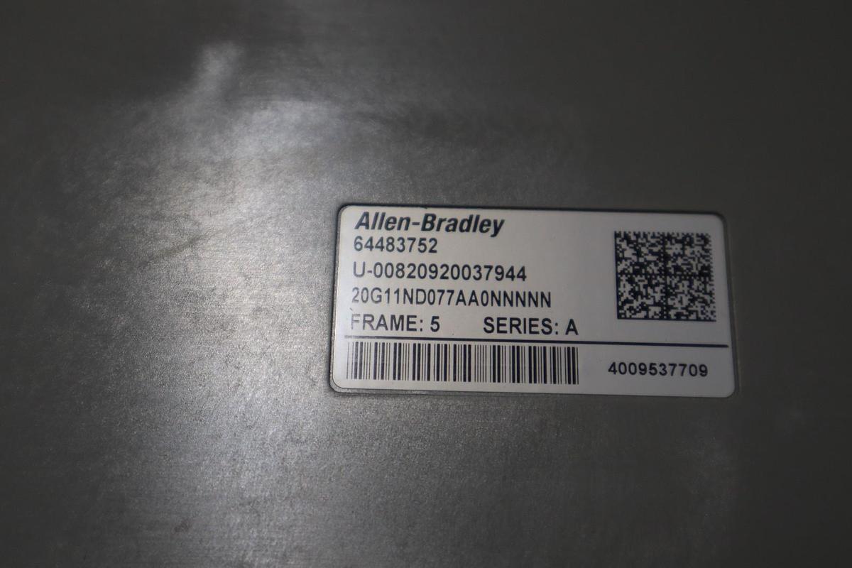 Used Allen Bradley PowerFlex 755 20G11ND077AA0NNNNN Series A - STOCK SGF219