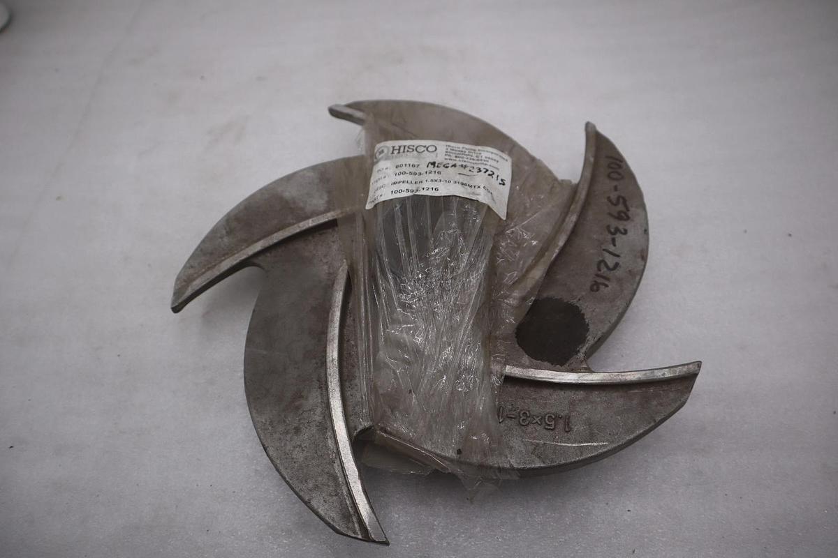 Goulds 3196MTX 1.5x3-10 100-593-1216 Stainless 5 Vane Open Impeller - STK GF715