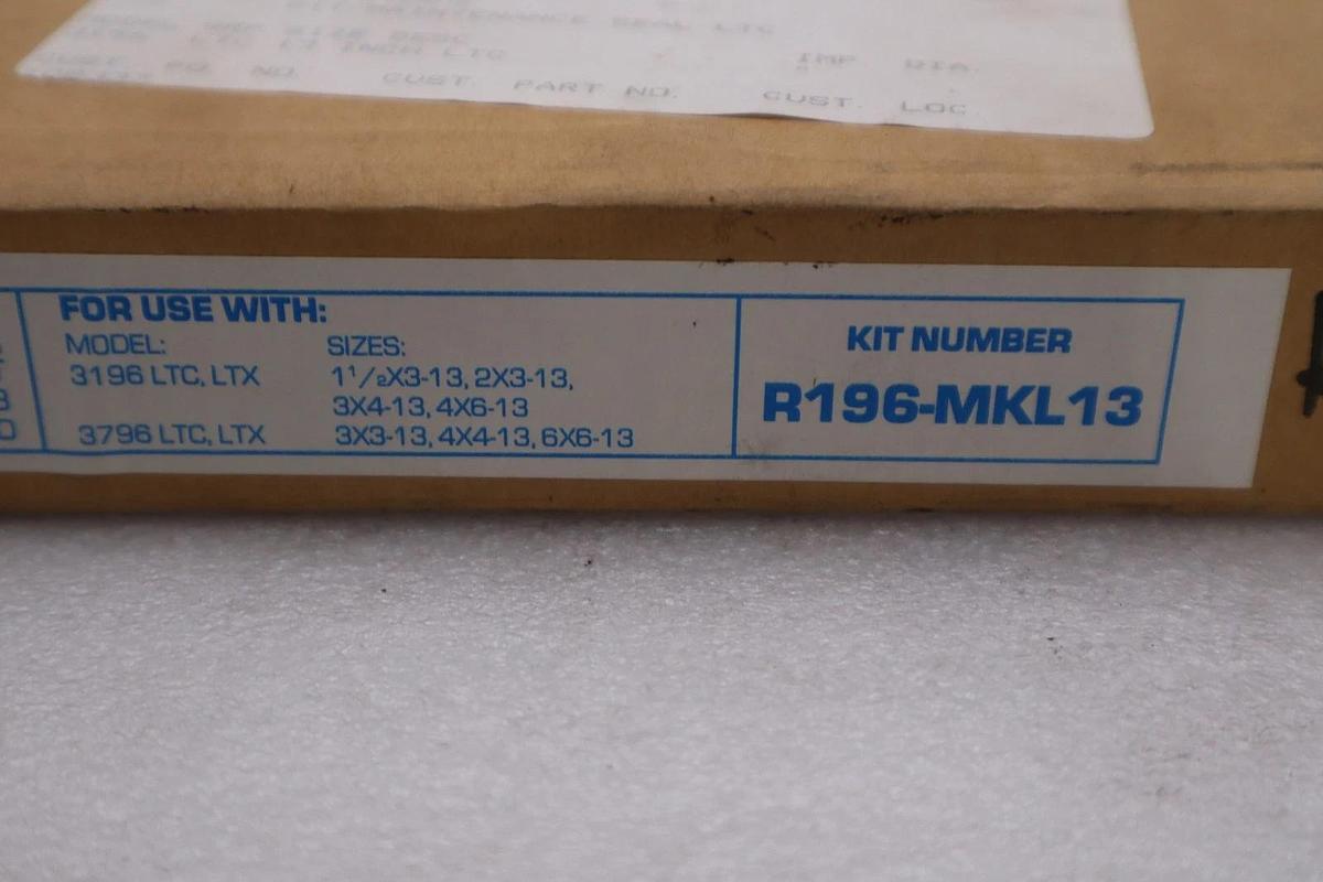 Used Gould Pumps R196-MKL13 Pump Maintenance Repair Kit - STOCK GF689