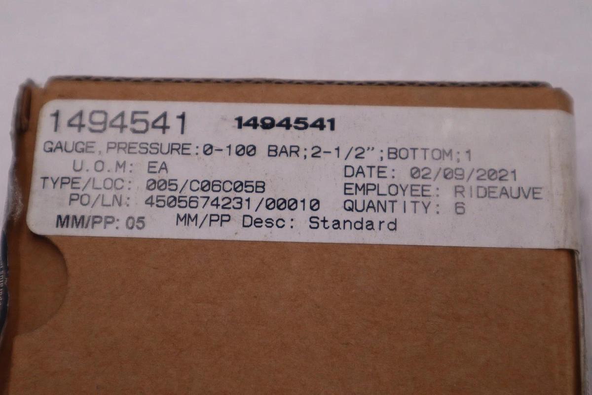 Used Ametek USG P656 Pressure Gauge 63MM 5000PSI 1/4NPT STOCK H1235A